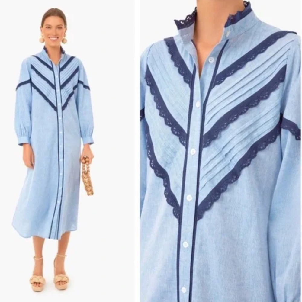 Tuckernuck Pomander Place Jolene Chambray Maxi Dress